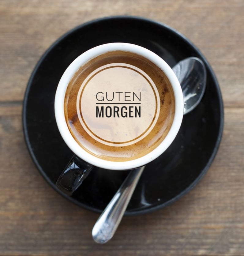 Räder 'Guten Morgen' Tasse – 300 Ml, Mit Humorvollem Text, Prägung Auf Dem Boden