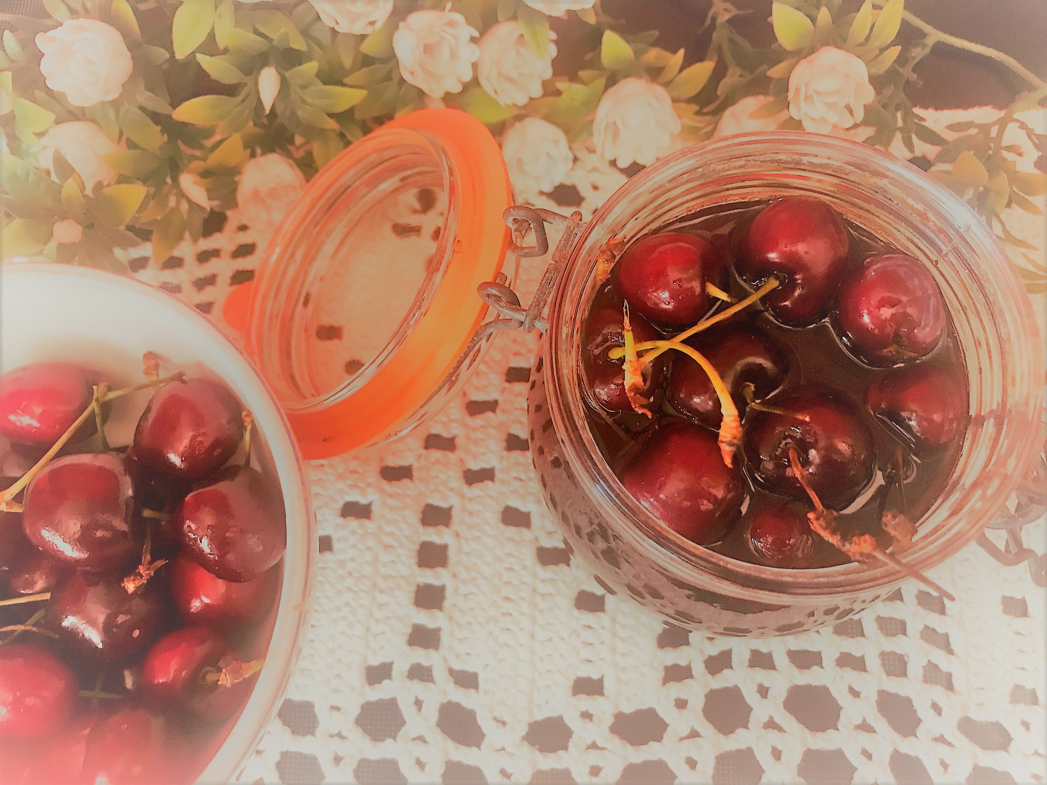 Cerejas com vinho do Porto e laranja, uma delícia