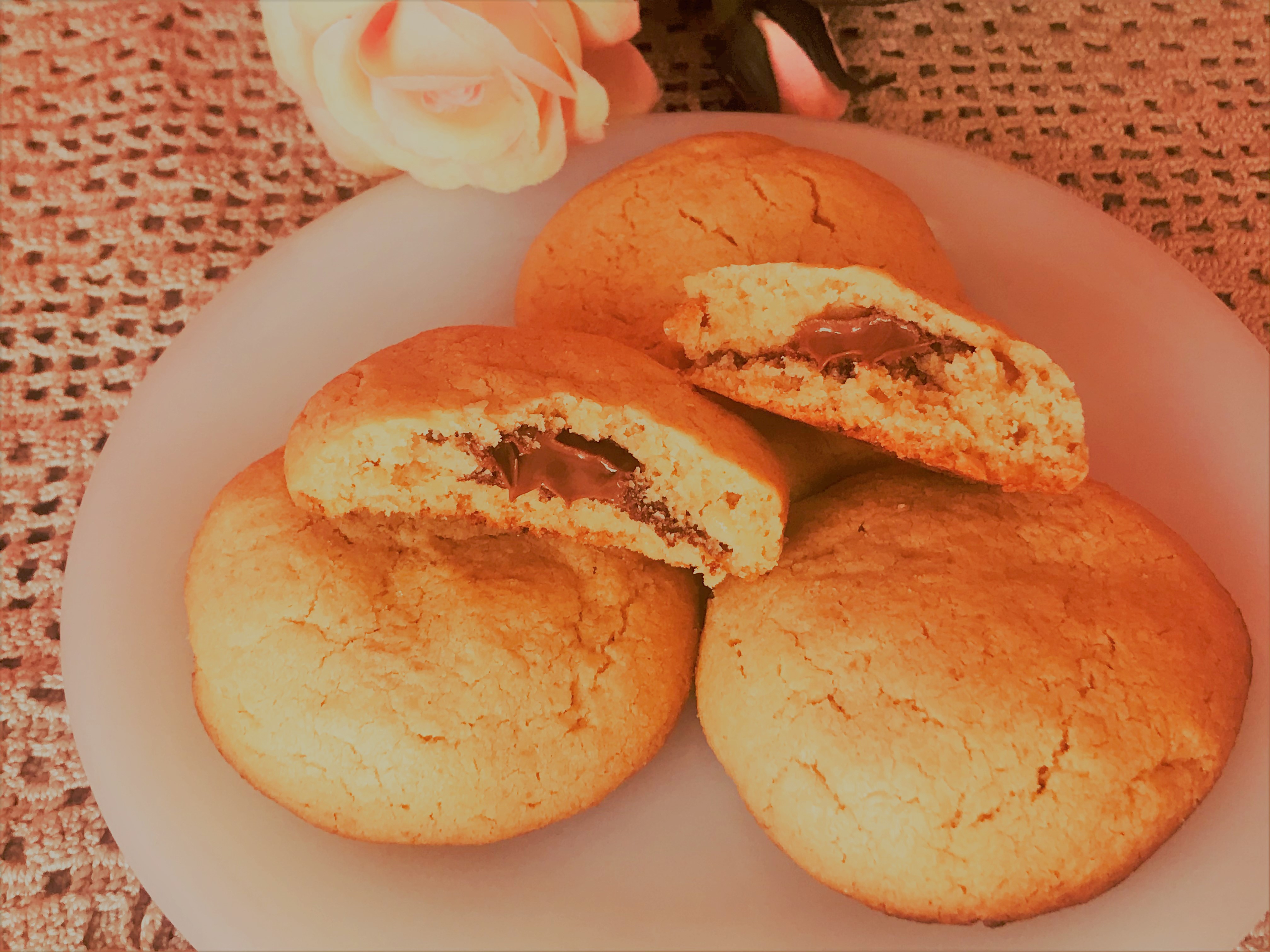 Bolachas de Manteiga de Amendoim recheadas de nutella…a gordice da Semana…
