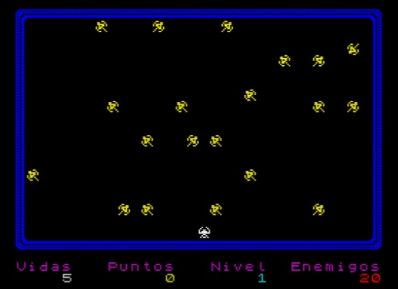 Batalla Espacial, ensamblador ZX Spectrum