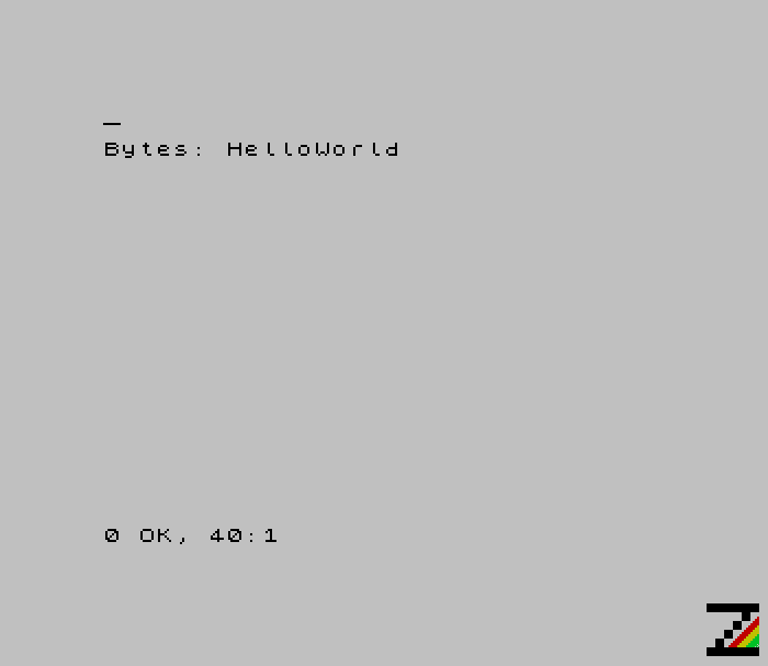 ZX Spectrum Assembly, Hello World