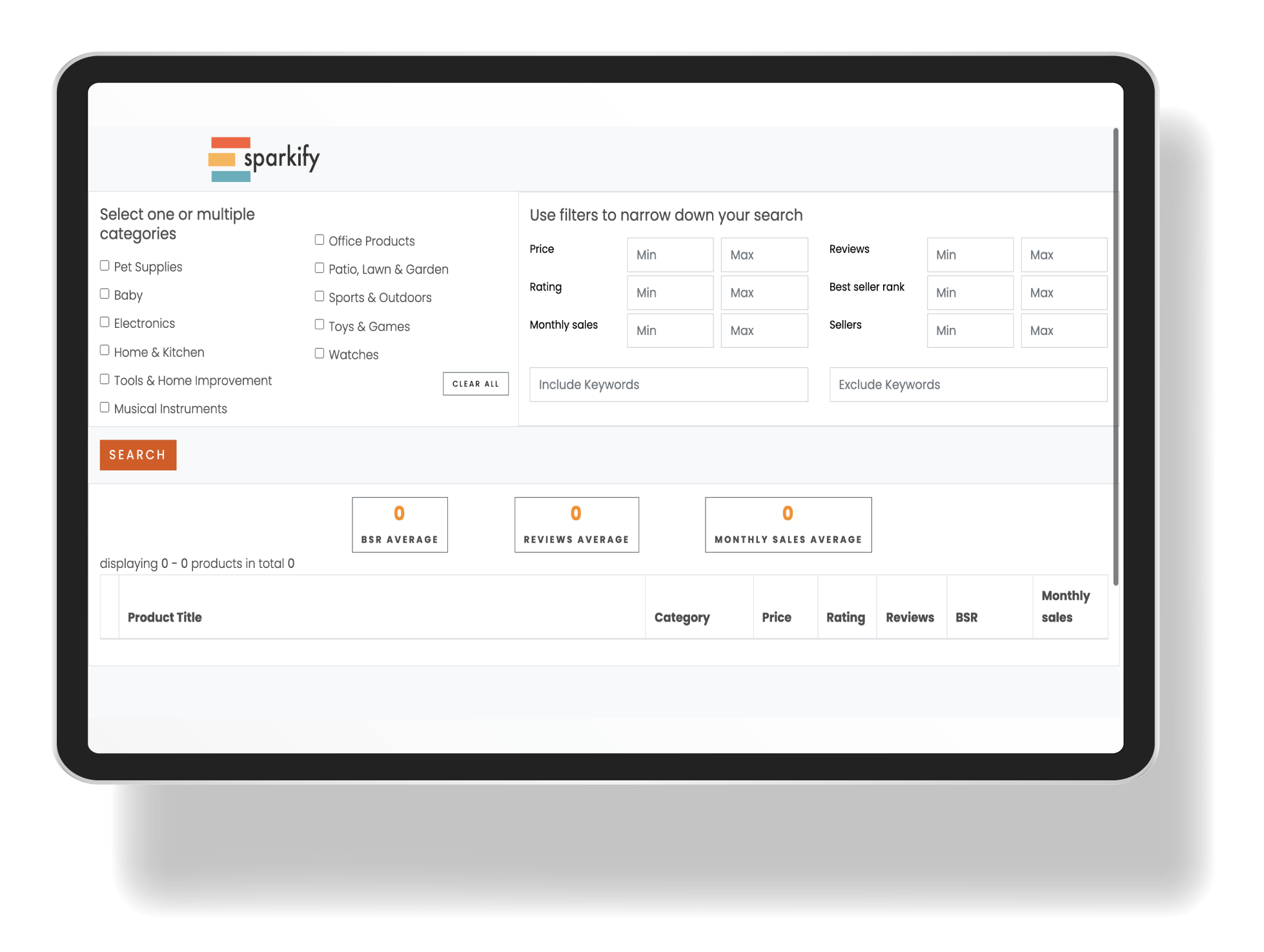 Esparkify Amazon Product Research Tool