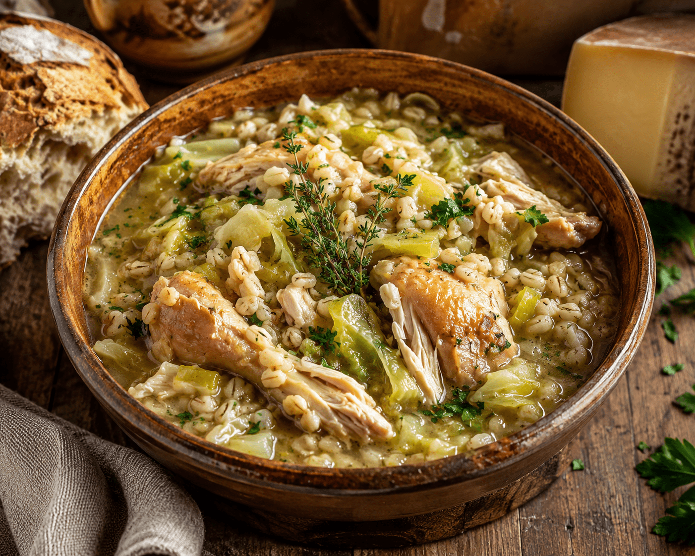 Basque Chicken & Barley Pottage