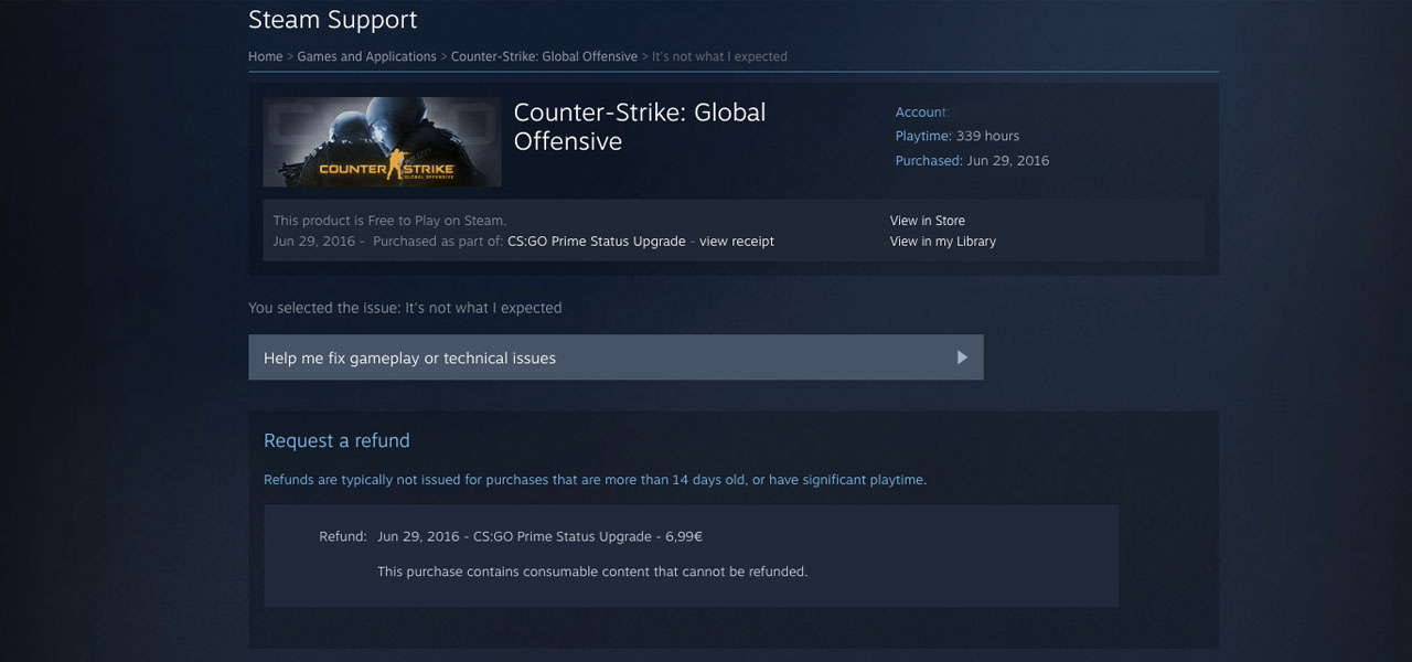 Guide How To Get A Refund On Steam Steam Refund Policy Window 