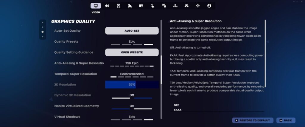 Best Fortnite Settings In 2026 Optimise Your Play On Console PC Video Graphics Settings Large 