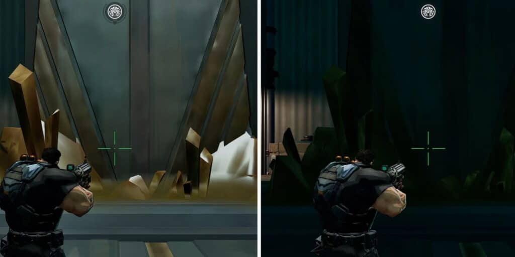 FPS Performance Enhancer mod comparison showing original graphics on the left and optimized visuals on the right