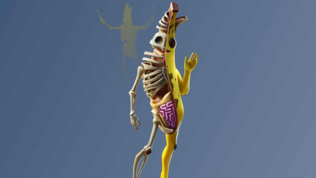 Peely Bone Fortnite skin showing half banana and half skeleton design.