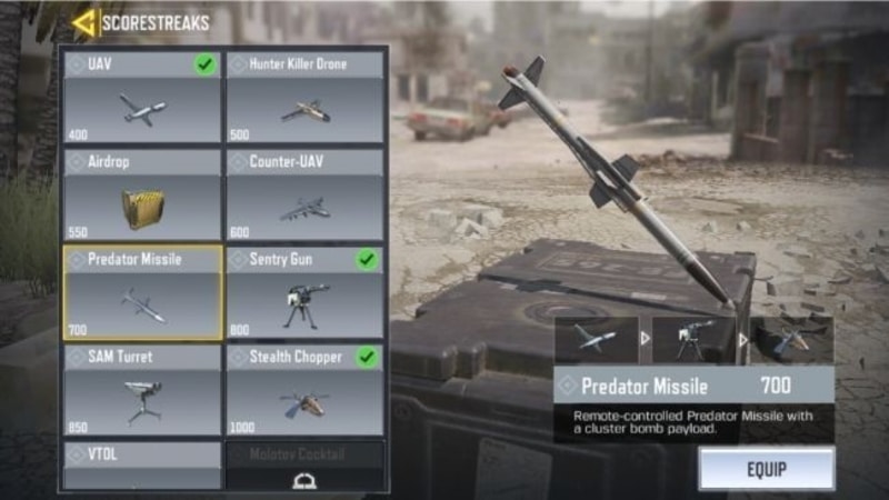 Predator Missile CODM