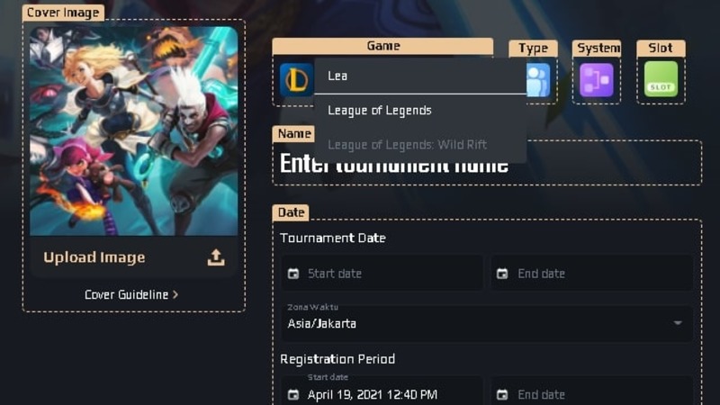 cara membuat turnamen