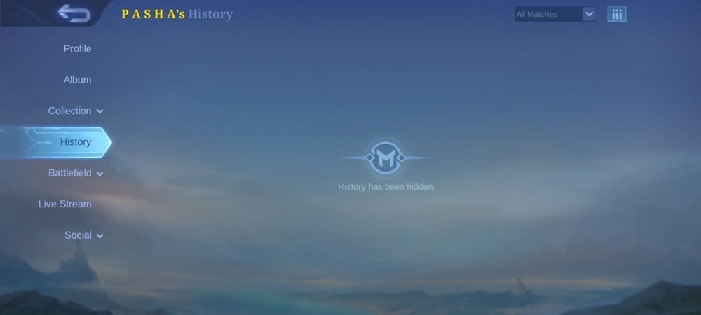 Cara Menyembunyikan Hasil Pertandingan di ML