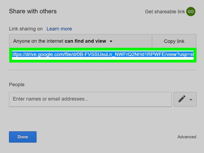 Cara membuat link google drive di hp