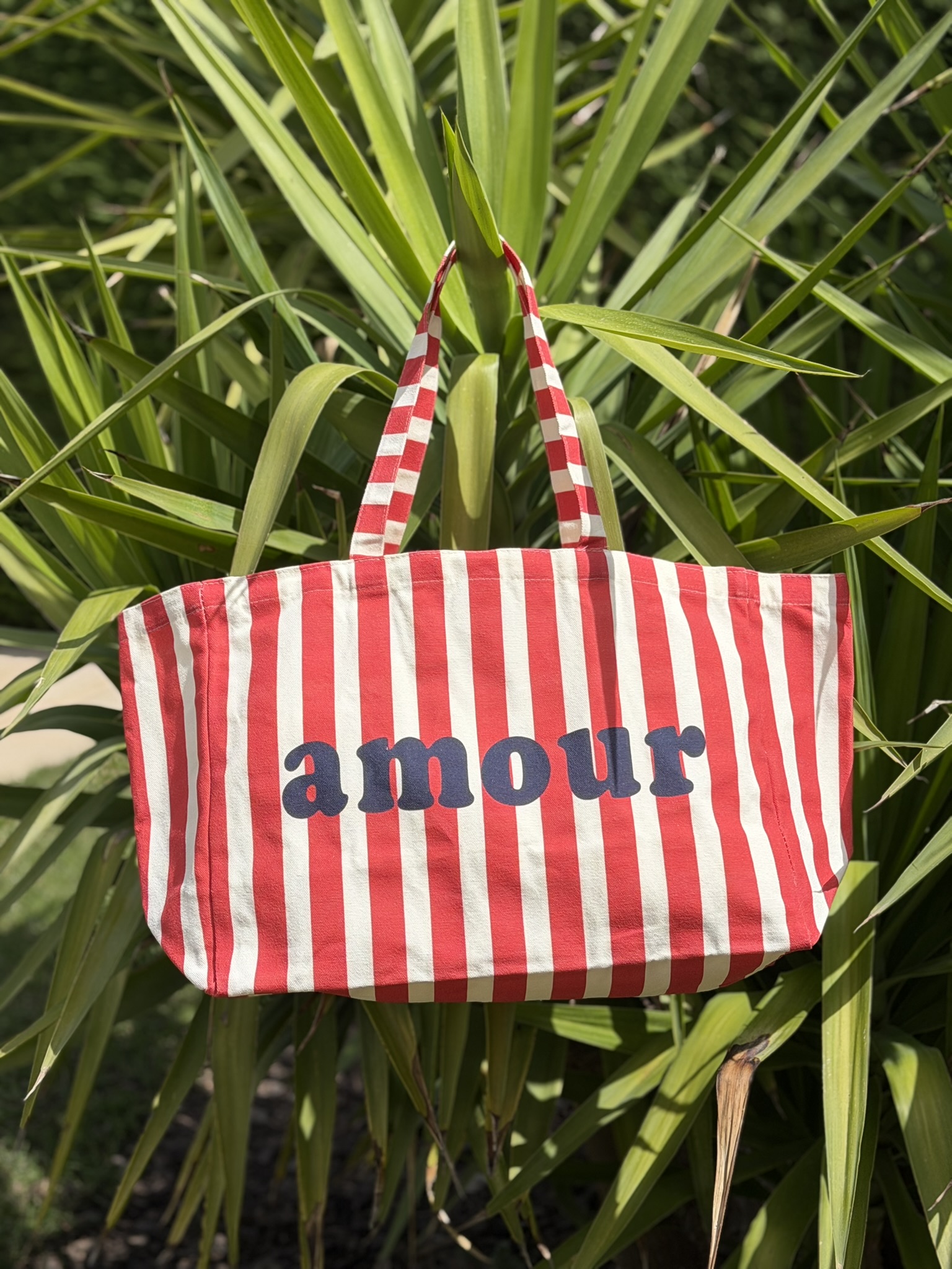 Bolsa de tela amour roja