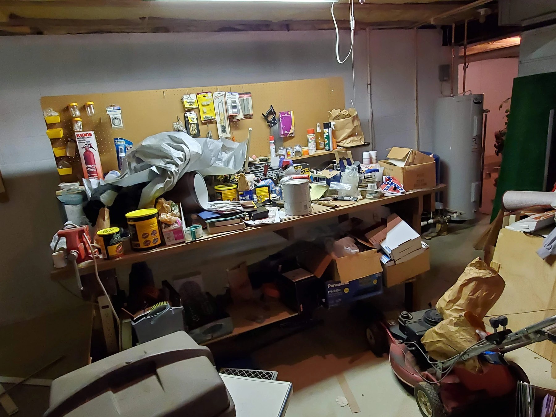 Household contents being sorted during a downsizing project