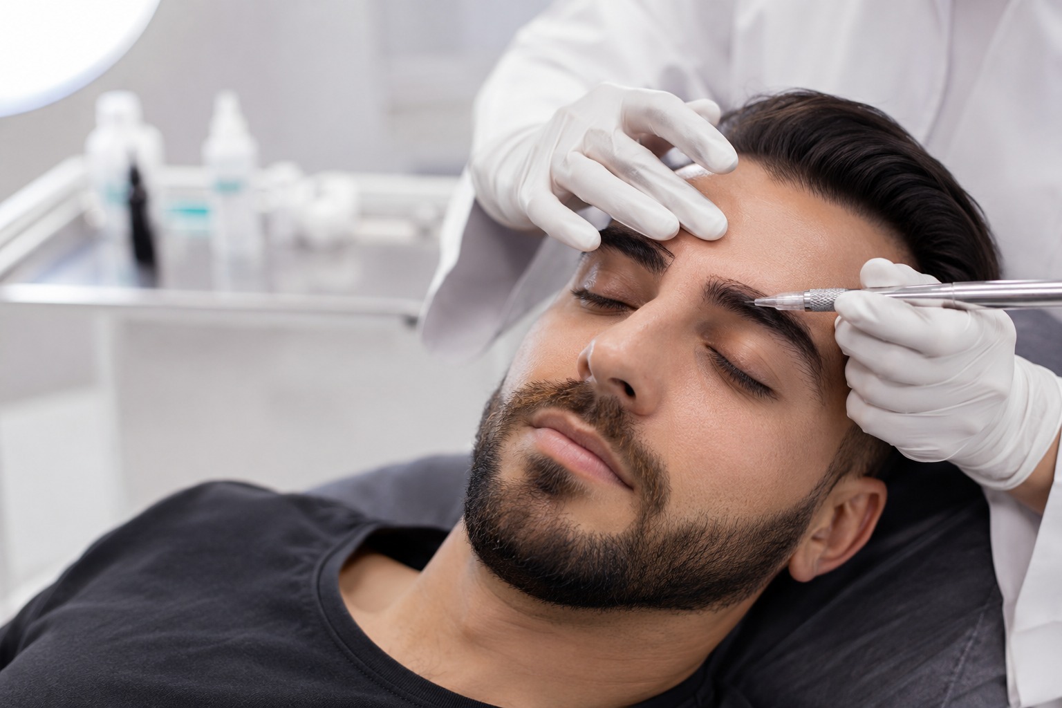لقطة قريبة لحواجب طبيعية ضمن مقال عن زراعة الحواجب في تركيا