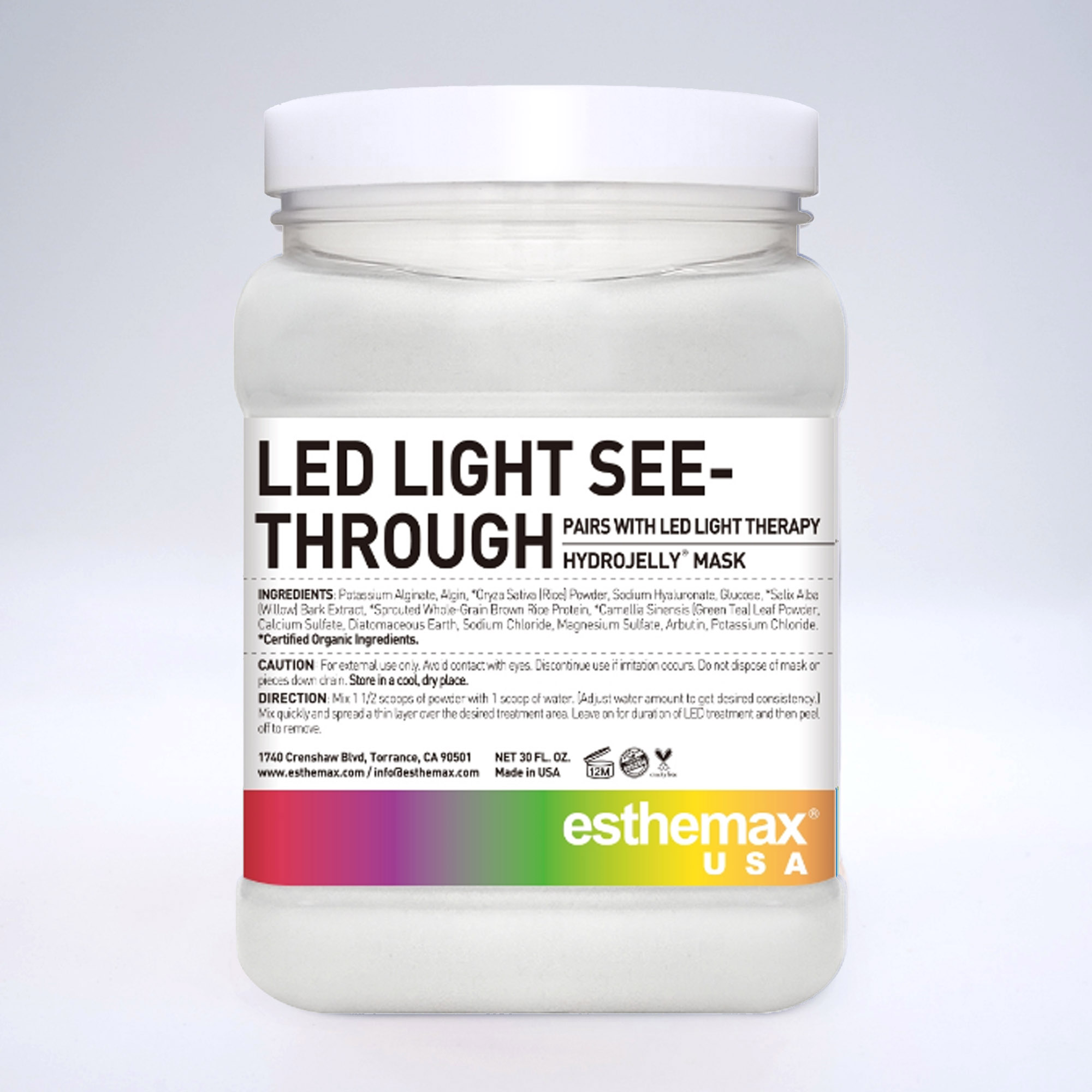 Led Light See-throught Hydrojelly maska