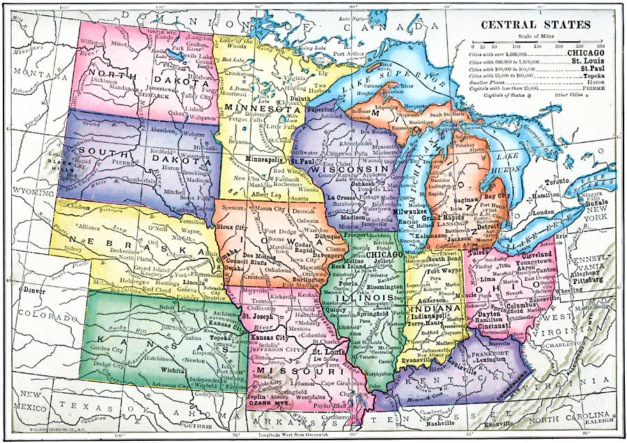 Map Of Usa Central States 2041 
