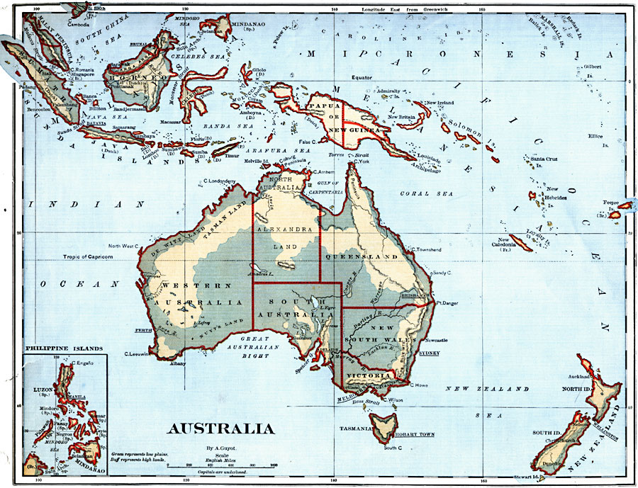 Islands Of Australia New Zealand And The South Pacific 4874.