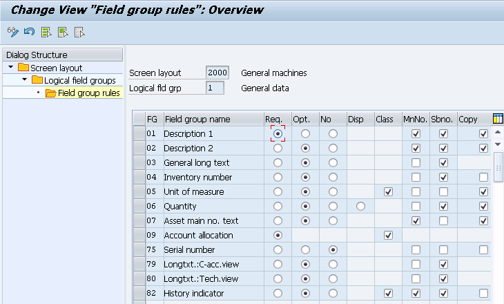 Define Screen Layout For Asset Master Data S Alr 87009044 Creation of GL accounts for asset accounting.
