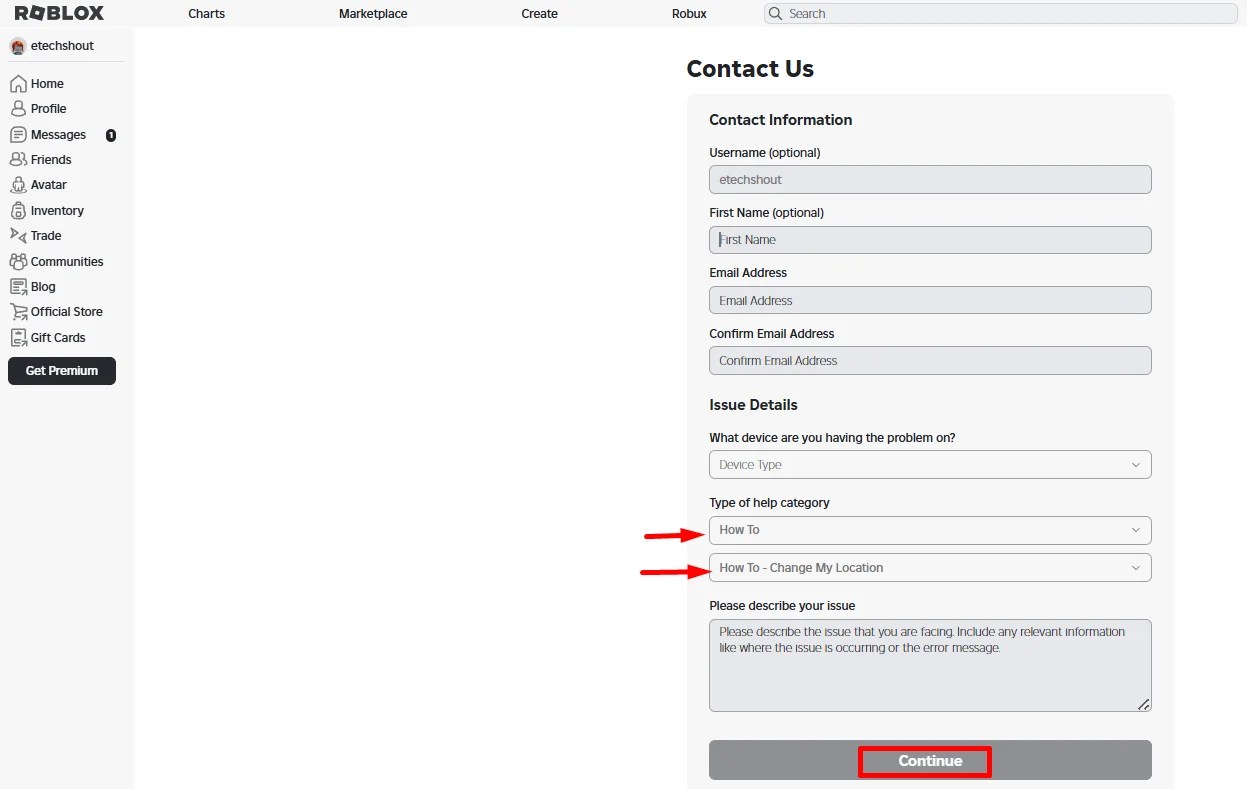 How To Change Account Location On Roblox Mobile PC Roblox Support Change Location