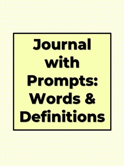 Journal with Prompts: Words & Definitions