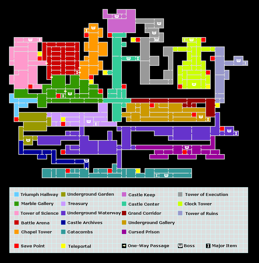 Castlevania Symphony Of The Night Map Castle.