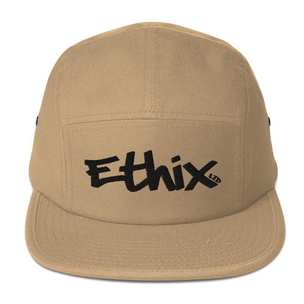 Black logo Five Panel Cap various colors – ETHiX LTD