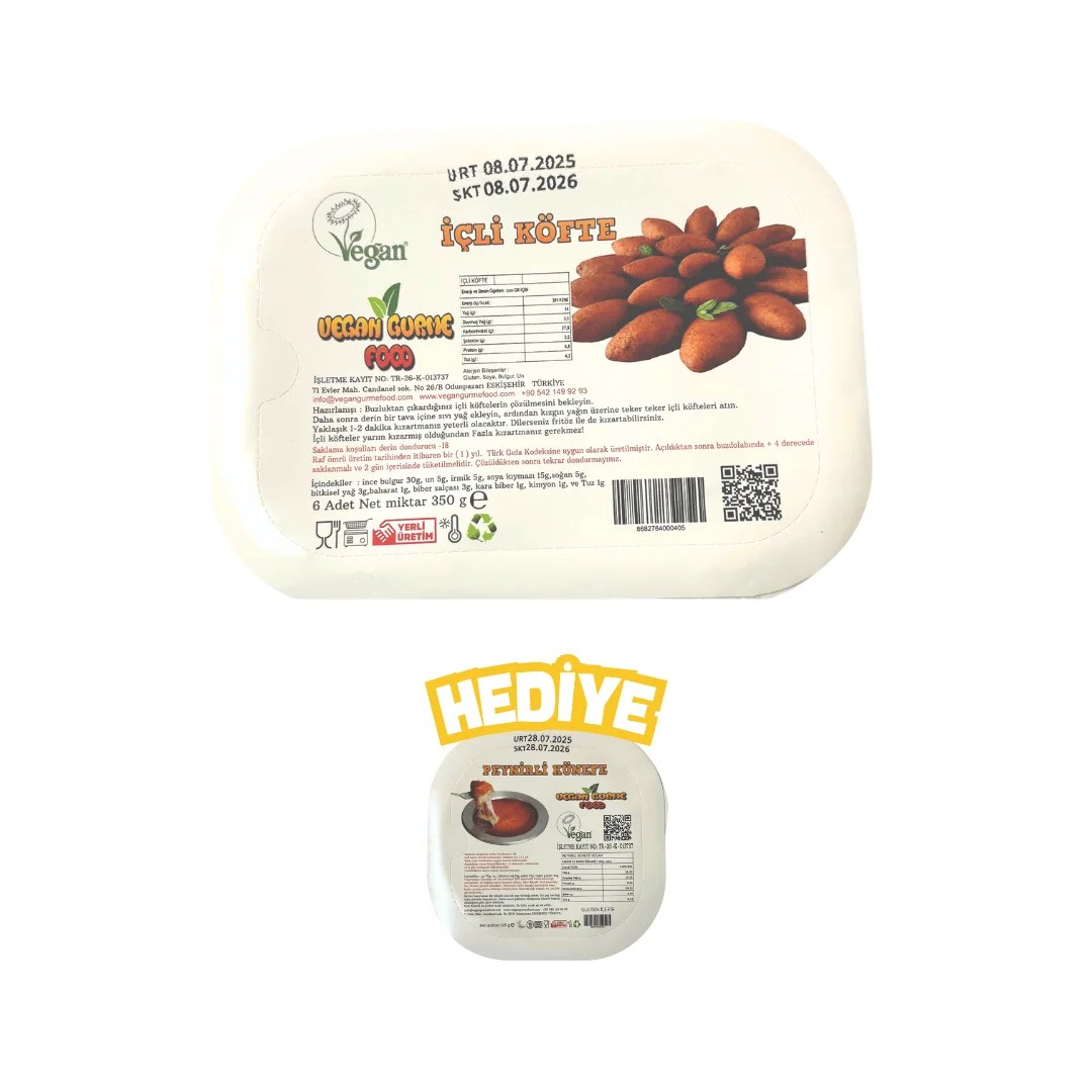 Vegan İçli Köfte Soyalı 6 adet 350gr