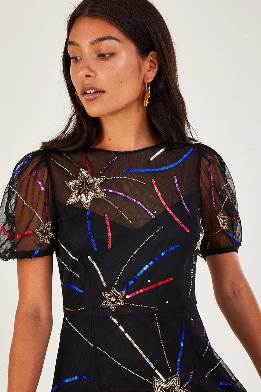 Zoey' Embellished Star Midi