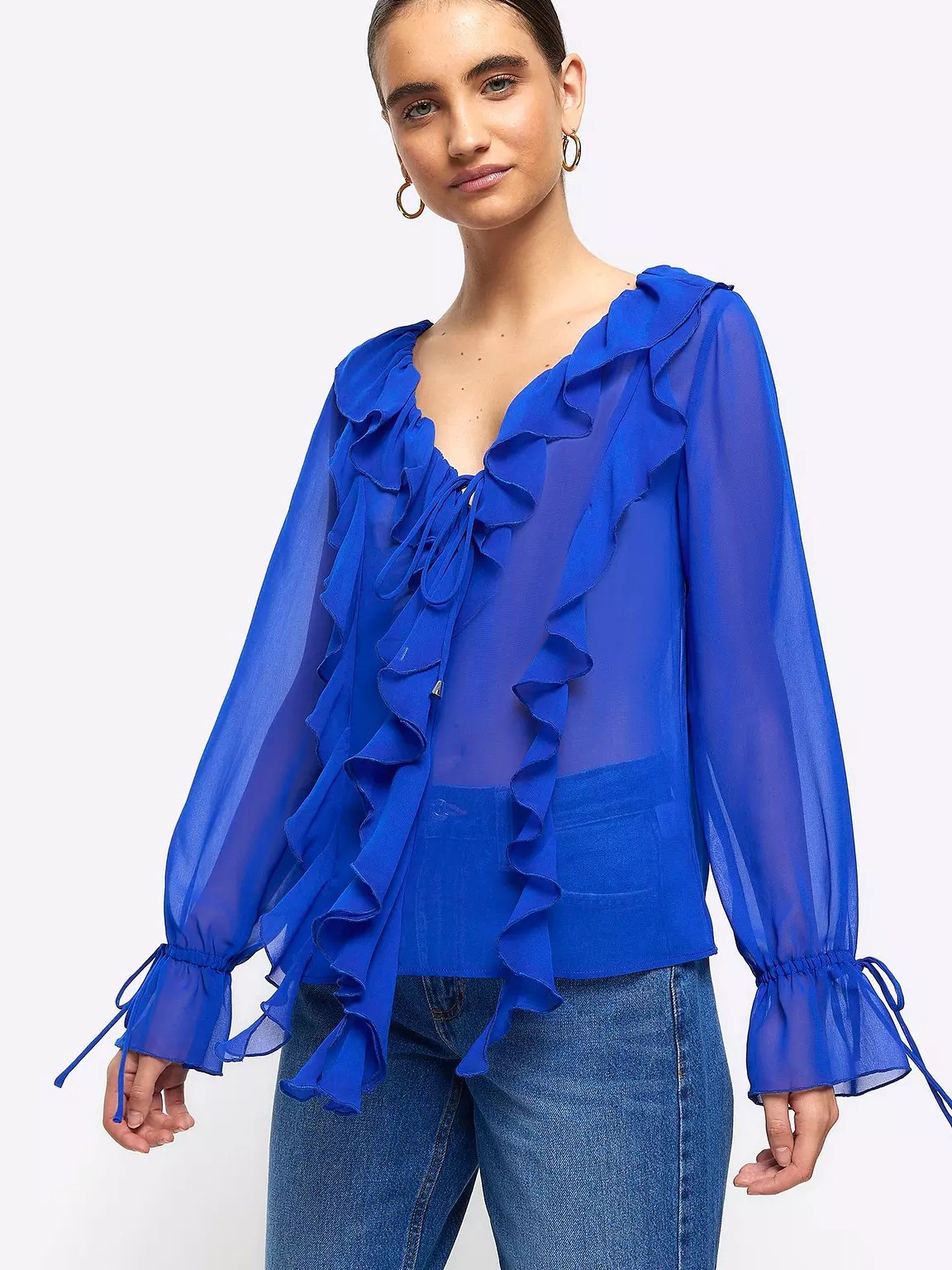 Frill Long Sleeve Blouse