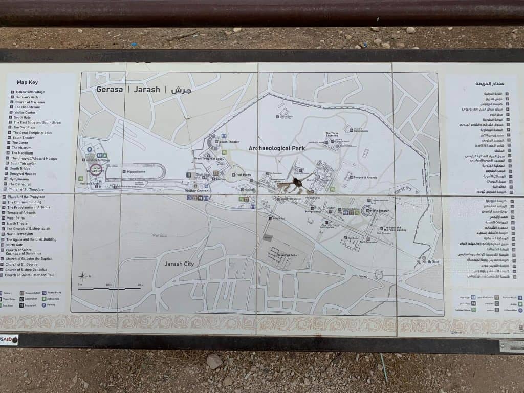 Visiting Jordan For 10 Days Etrip Tips Jerash Map 1024x768 