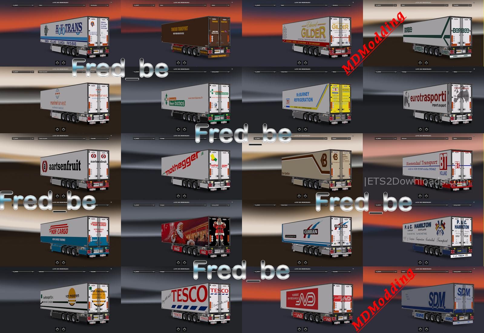Trailer Pack Chereau ETS2 Mods