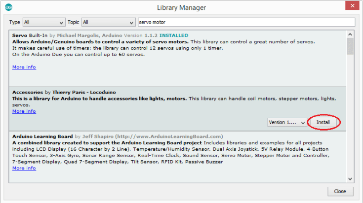 Installing Arduino Library Using the Library manager 5