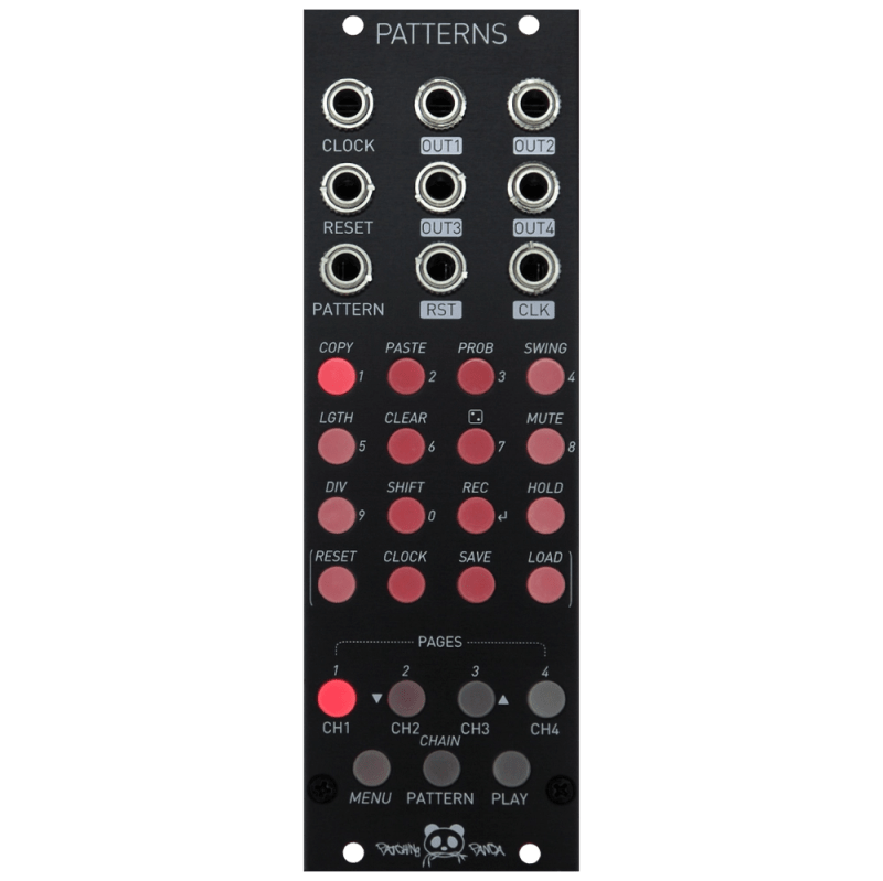 Patching Panda Particles Eurorack Trigger Sequencer Module - Retina Landscape Illustrations for Desktop