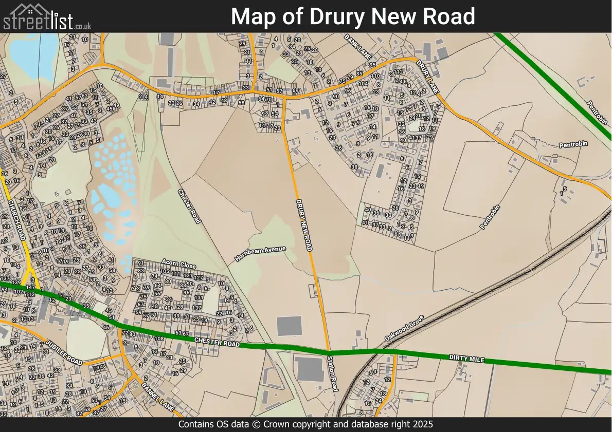 Drury New Road In Eng Buckley Cym Bwcle Clwyd Maps House Prices