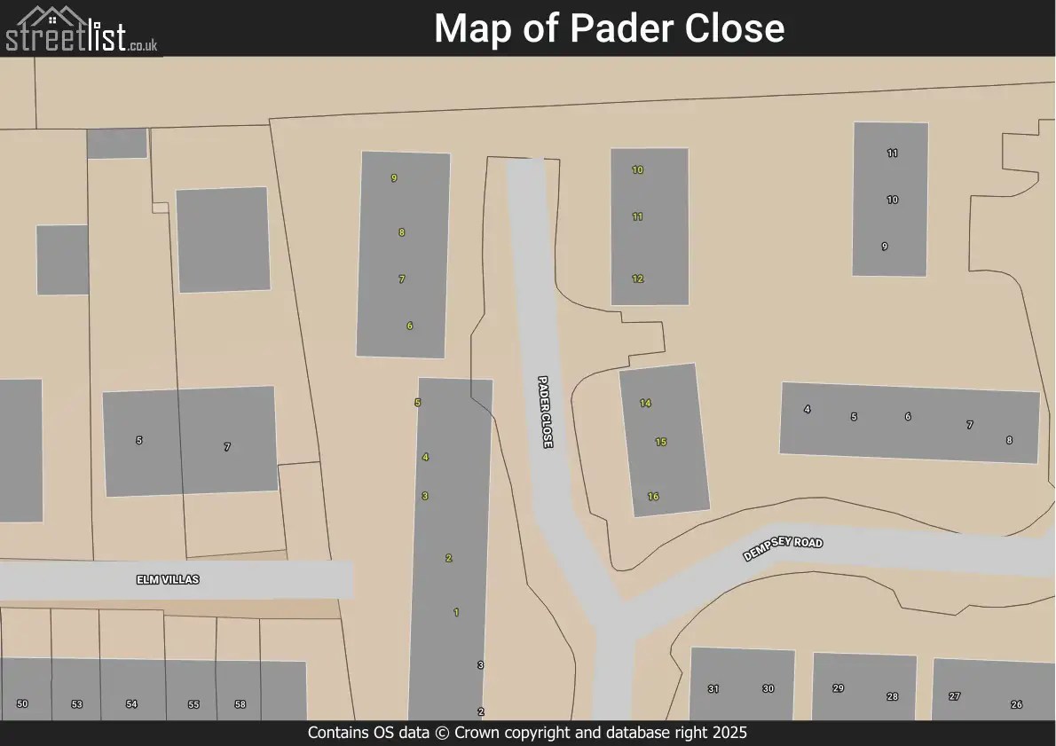 Pader Close Hazlerigg Tyne Wear Street Map Property And Local