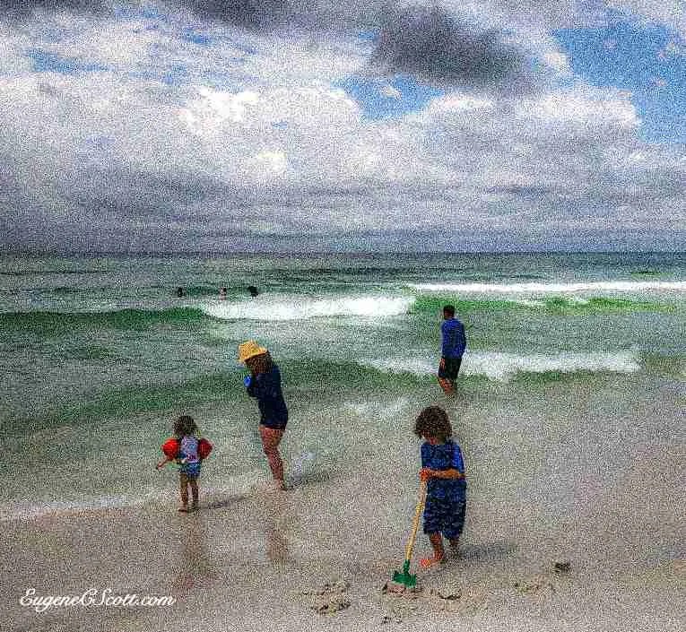 Monet-like Beach scene