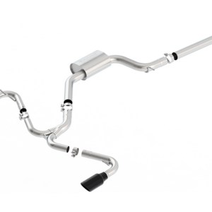 BORLA Cat-Back Exhaust - S-Type - Black Chrome Tips For Volkswagen GTI MK7 / 140750BC