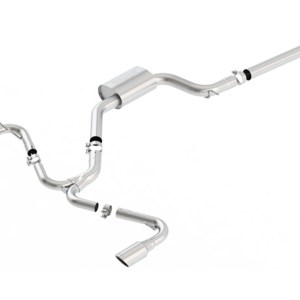 BORLA Cat-Back Exhaust - S-Type - Bright Chrome Tips For Volkswagen GTI MK7 / 140750