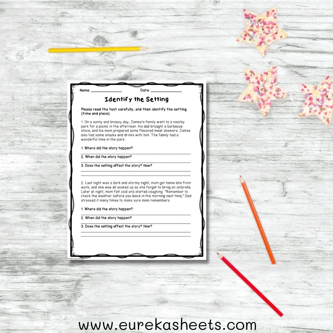 Setting ideas & worksheets (elementary): free & differentiated