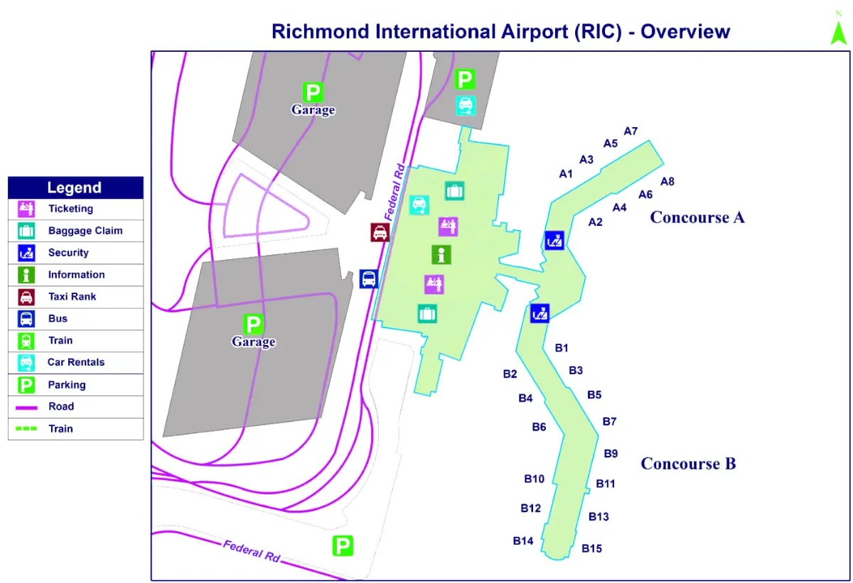 Direct Flights From Richmond Airport Europefly RIC Terminal Map.