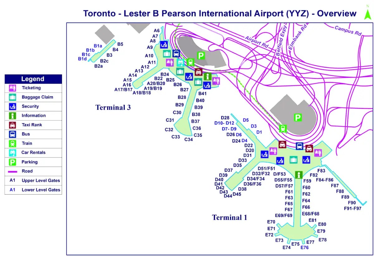 Direct Flights From Toronto Pearson Airport Europefly YYZ Airport Terminal Map.webp