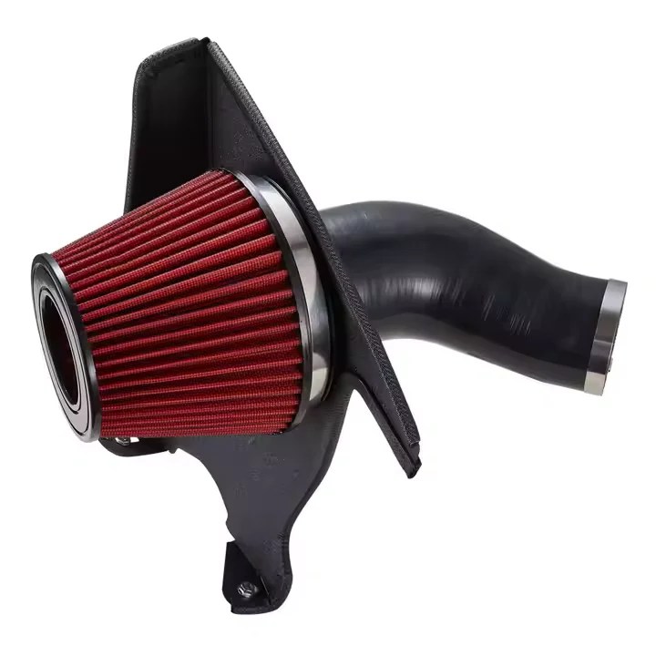 Alternative view of SLE Intake System – 3.0T B9 / B9.5 Audi S4 / S5 with Silicone Turbo Inlet and Aluminum Heat Shield