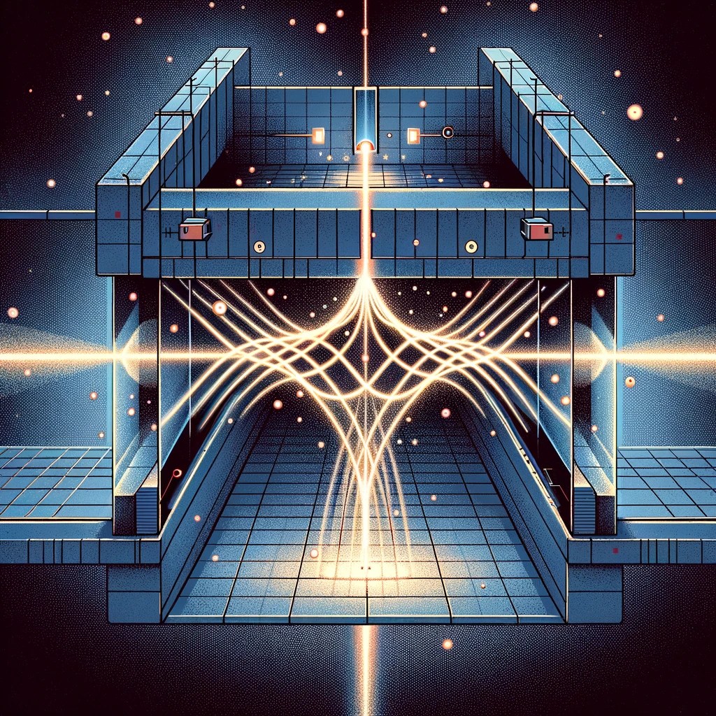 A visual explanation of the double-slit experiment demonstrating quantum superposition and interference.