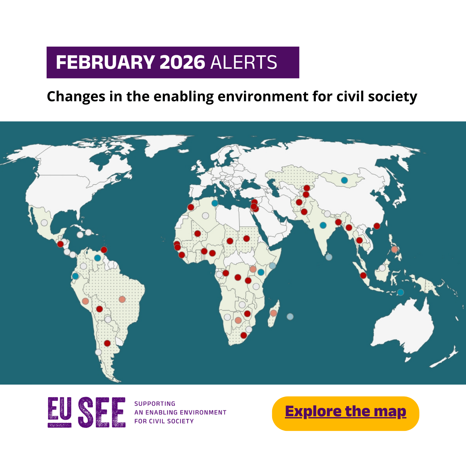 Overview Of Alerts February 2026 Eu SEE EUSEE Alerts Map Feb26 