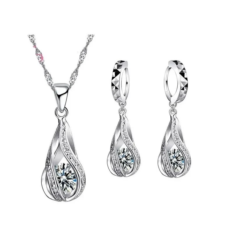 Zircon Silver Jewelry Set