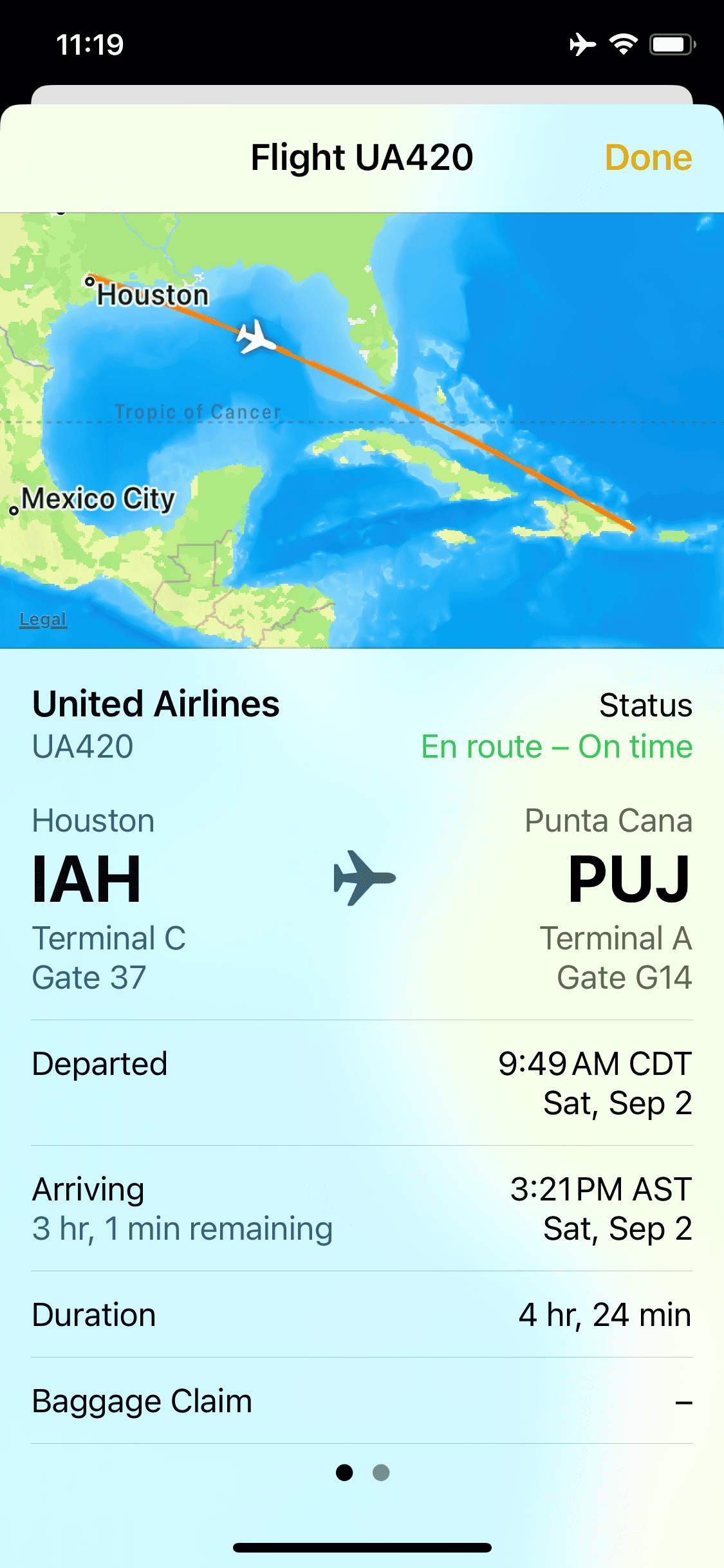 Track flights on ios without installing anything