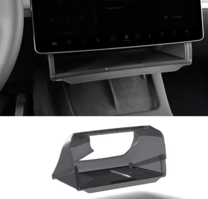 HIDDEN STORAGE CASE TRAY UNDER THE CENTREL CONTROL SCREEN
