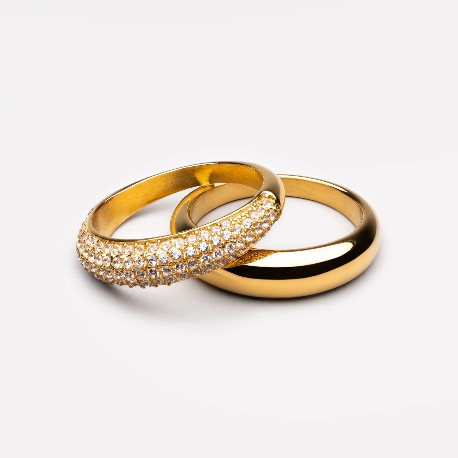 "Day & Night" Ring Set