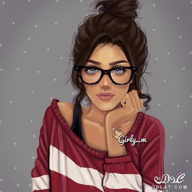 بنات كيوت رسم , احلى الرسومات لالطف الكائنات مساء الورد