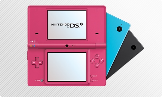 Original silver Nintendo DS open to show its two screens